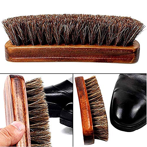 Set di 2 pezzi Spazzola per scarpe 100% a pelo di