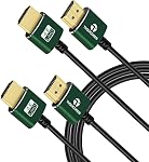 Thsucords Mince HDMI câble 5M, Ultra Doucement & Mince HDMI à HDMI Corde extrêmement flexible & Skinny HDMI Le fil supporte la vitesse élevée 4K@60Hz 18gbps 2160p 1080p