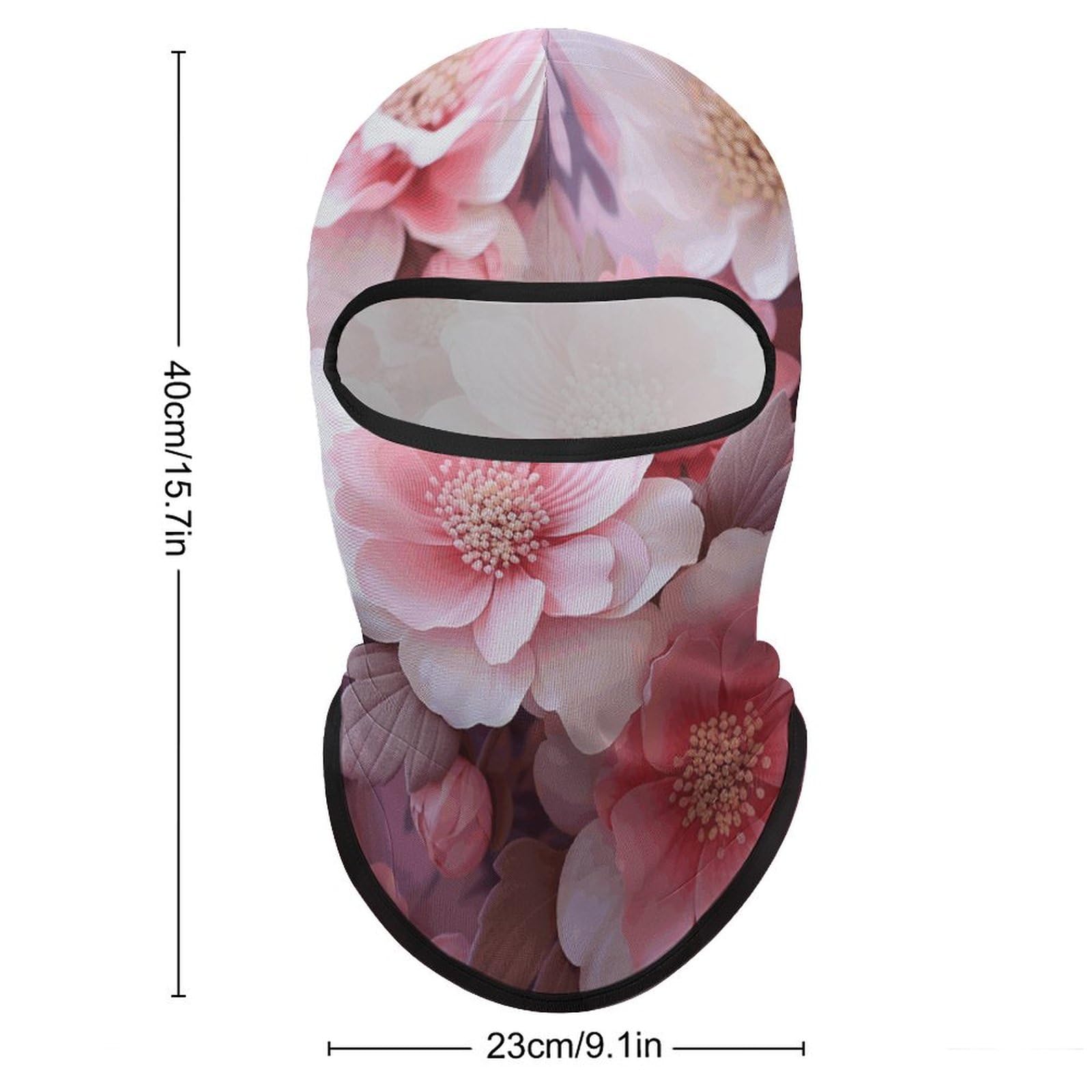 Breathable Balaclava, Floral Face Cover, Ski Mask for Outdoor Sports & All-Season Use