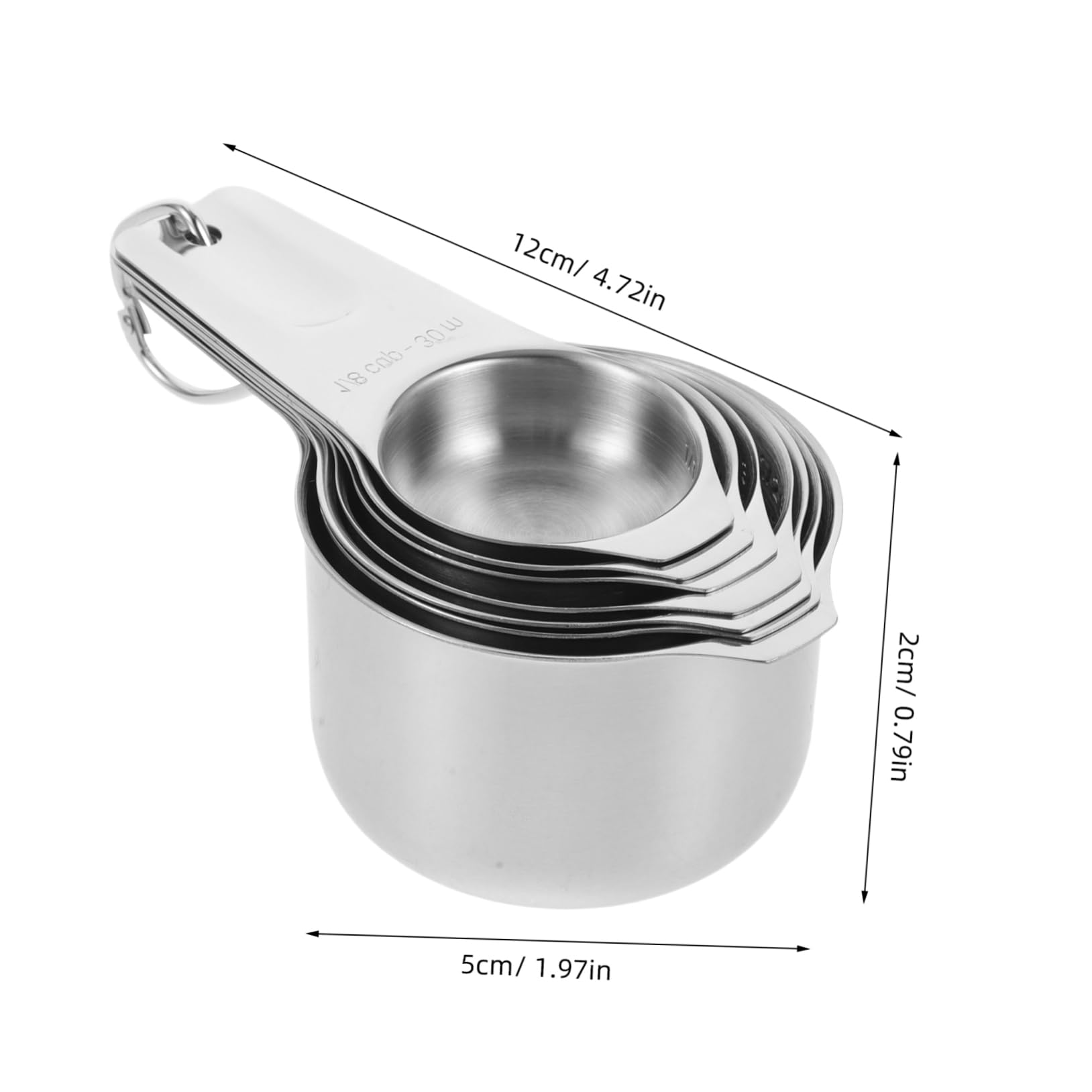 Misurini in Acciaio Con Scala Misurini e Riutilizzabili Per Dolci Strumenti Misurazione Per Cottura in Cucina