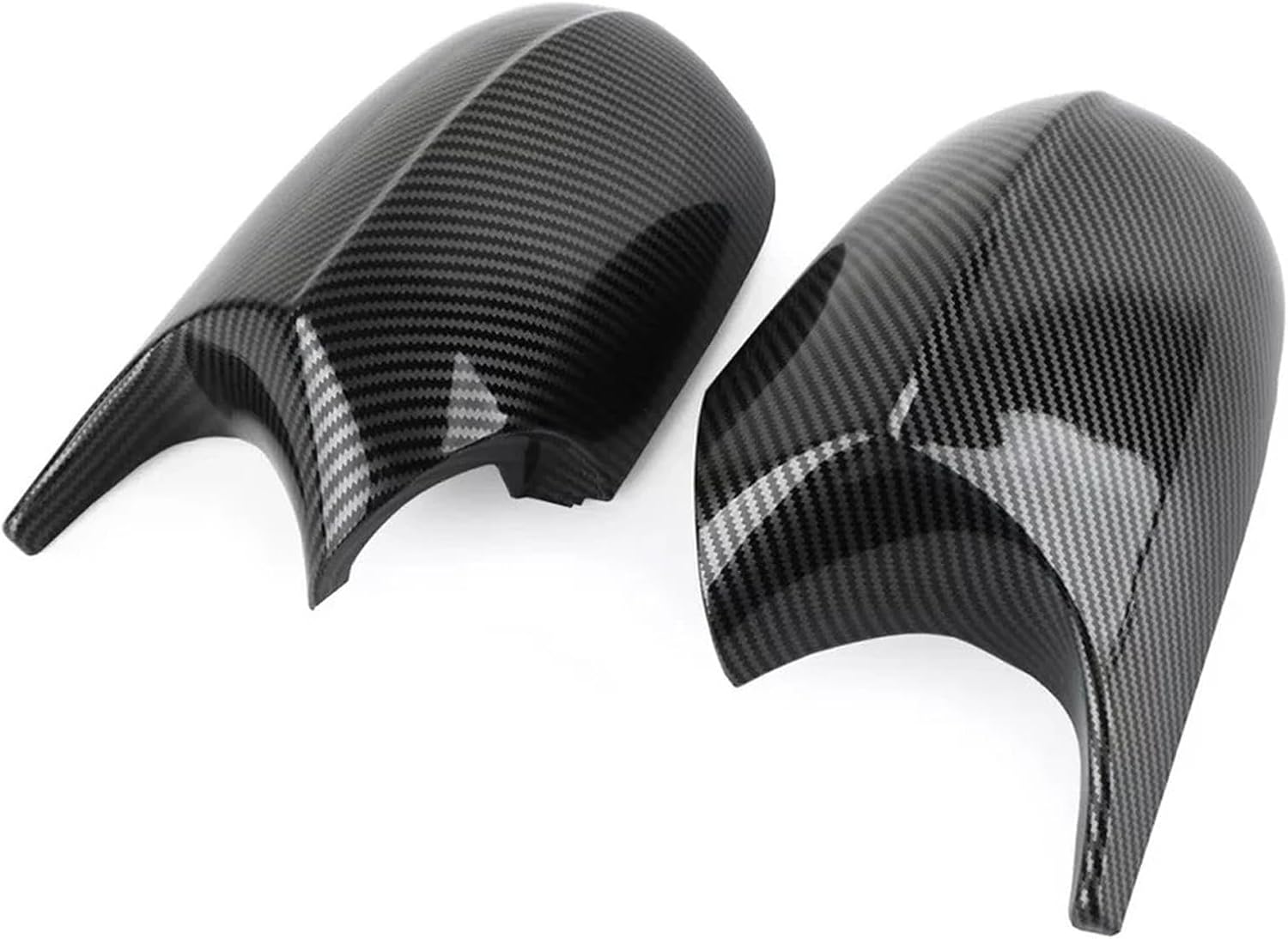 Paar Kohlefaser Muster Außenspiegelgehäuse Kompatibel mit 1er/3er E81 E82 E87 E88 E90 E91 E92 E93 LCI