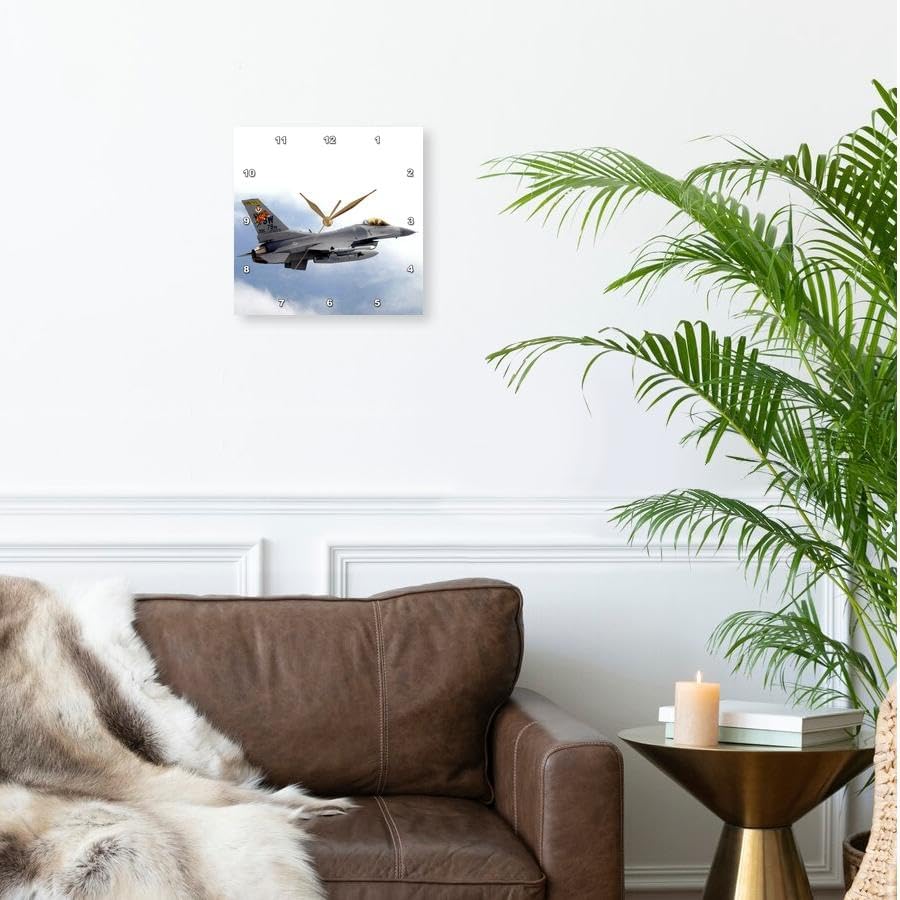 Miniatura 2 de 3dRose Reloj de pared silencioso - 13 pulgadas - Jet Aircraft