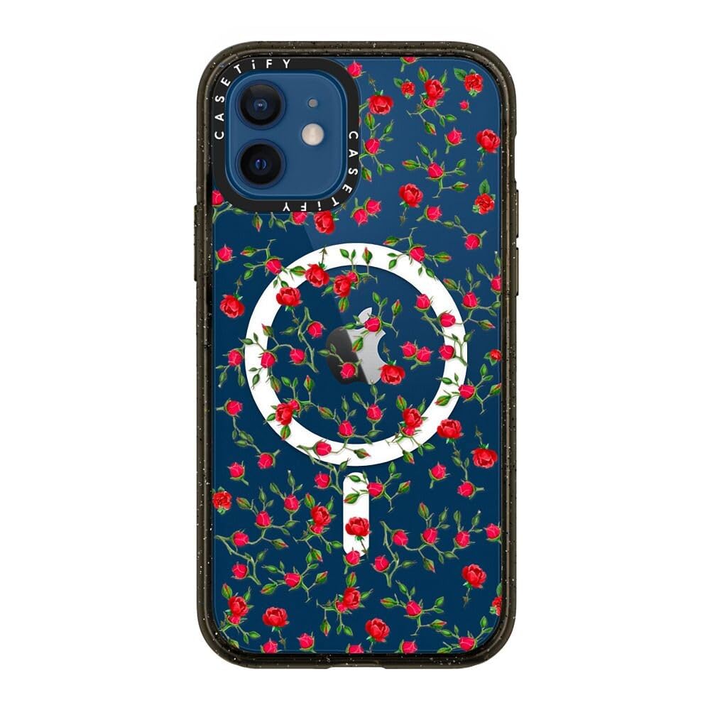 CASETiFY Impact Magsafe - Custodia protettiva per iPhone 12, 4 test di caduta di qualità militare/2,5 m, protezione anticaduta, colore: Nero trasparente