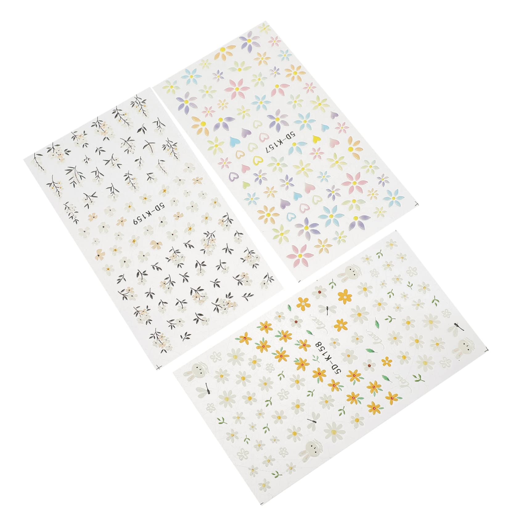 Healeved 12pezzi Nail Art Stickers Adesivi Per Unghie Decorativi Facili Applicare Adatti Per Manicure Design Decorazioni Per Unghie