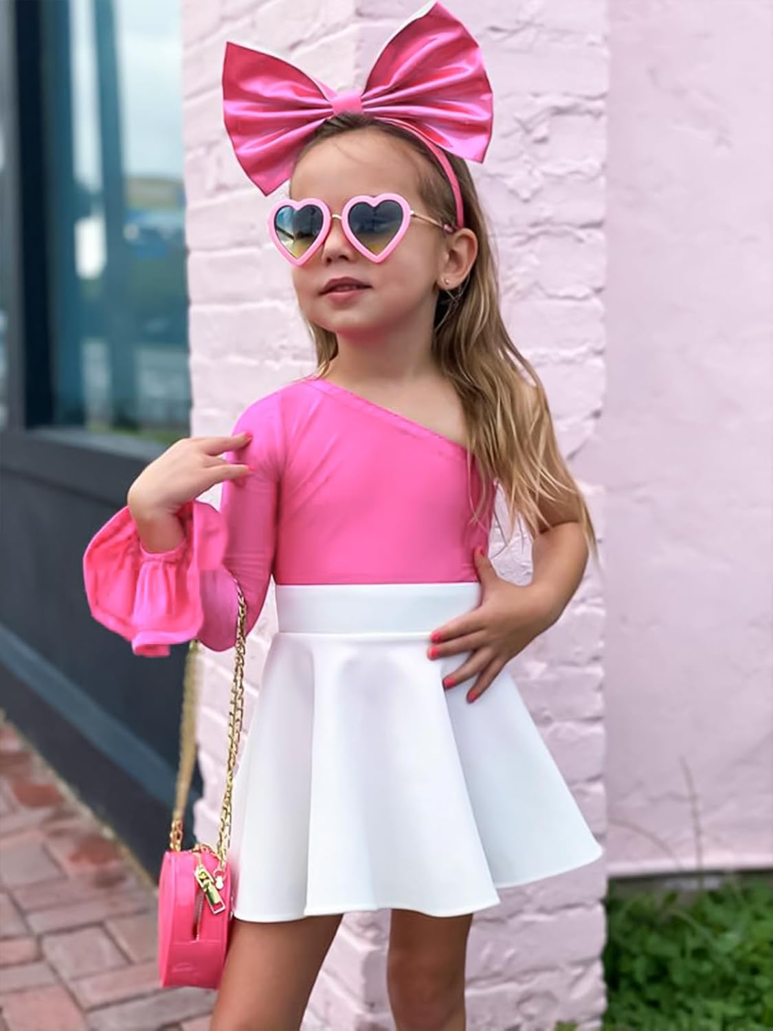 Girls Skirts Casual Mini Flare Pleated Skirt with Shorts High Waisted Skater Skirt A Line Skorts - Image 2