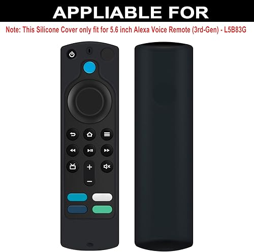 Miniatura 3 de Allimity Funda protectora de silicona negra compatible con Tienda 3nd-Gen TV Stick Device Voice Remote Control L5B83G
