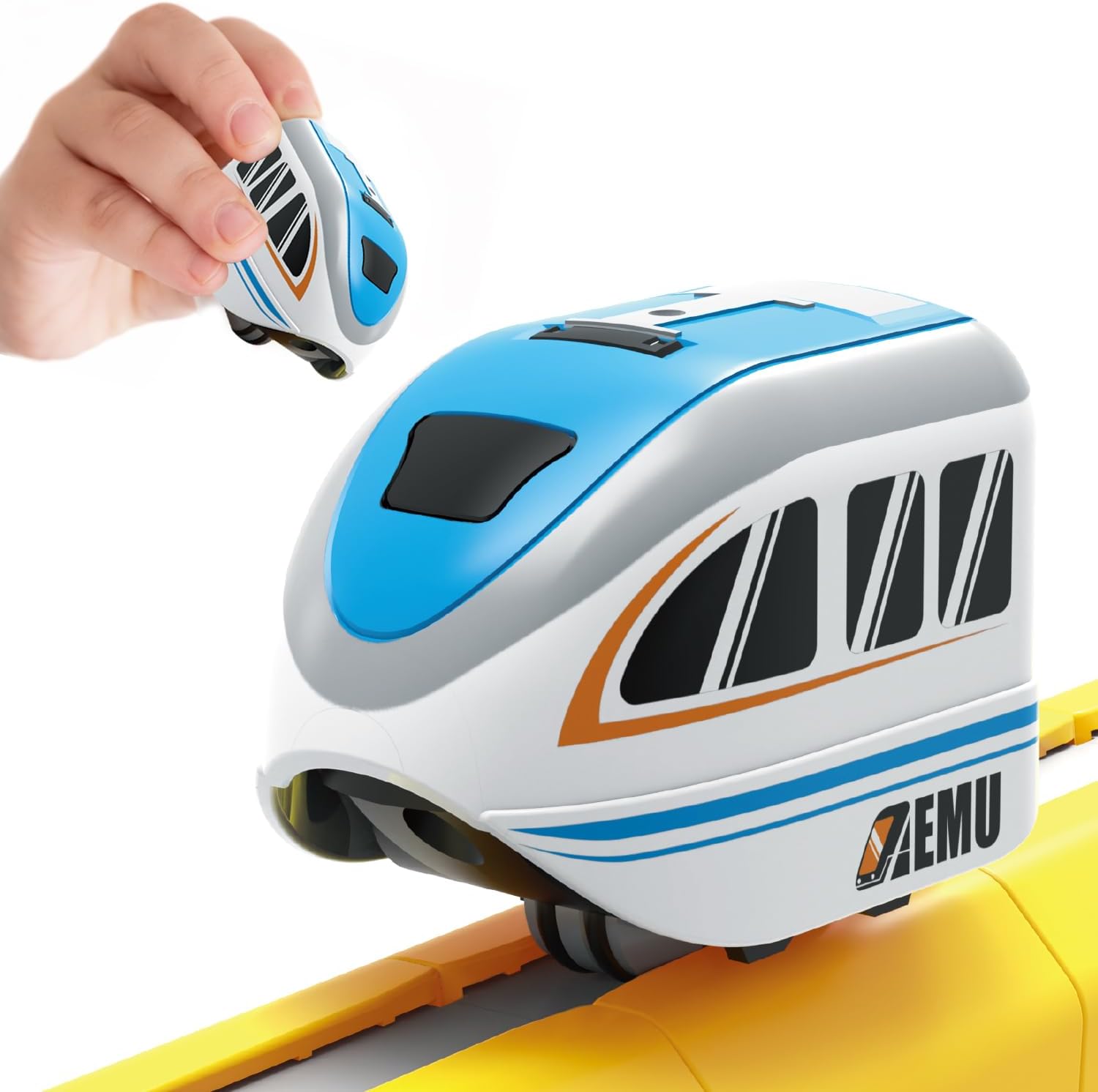 TIALLOW Exclusively, Compatible with Magnetic Tracks, 1-Pack Replacement Electric Train Car, USB Rechargeable Add-On Electric Train Set Tracks,Cannot Operate Alone
