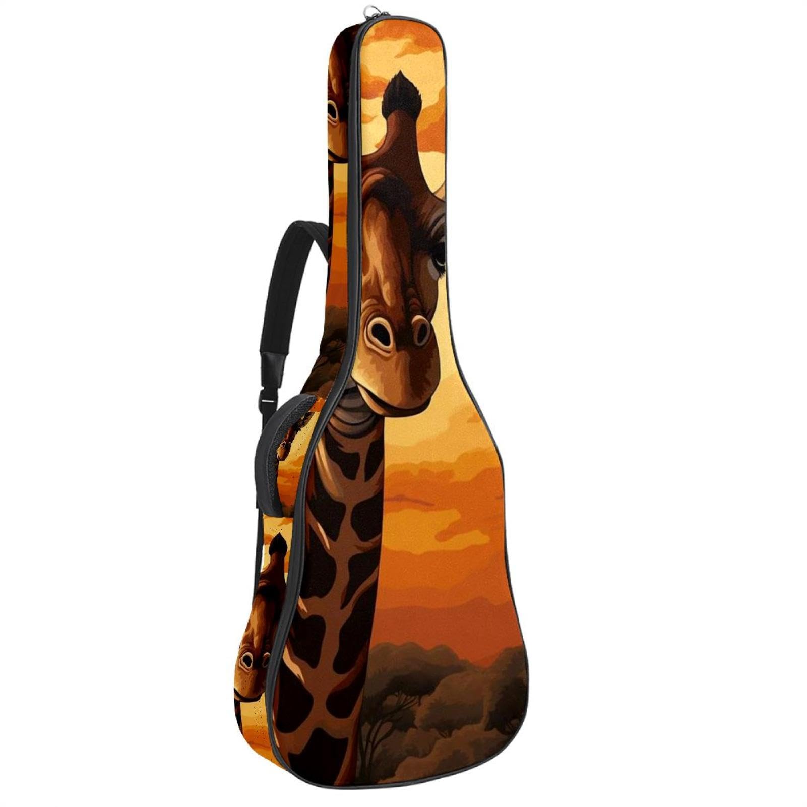 Housse guitare acoustique antichoc multicolore à multiples poches - 8
