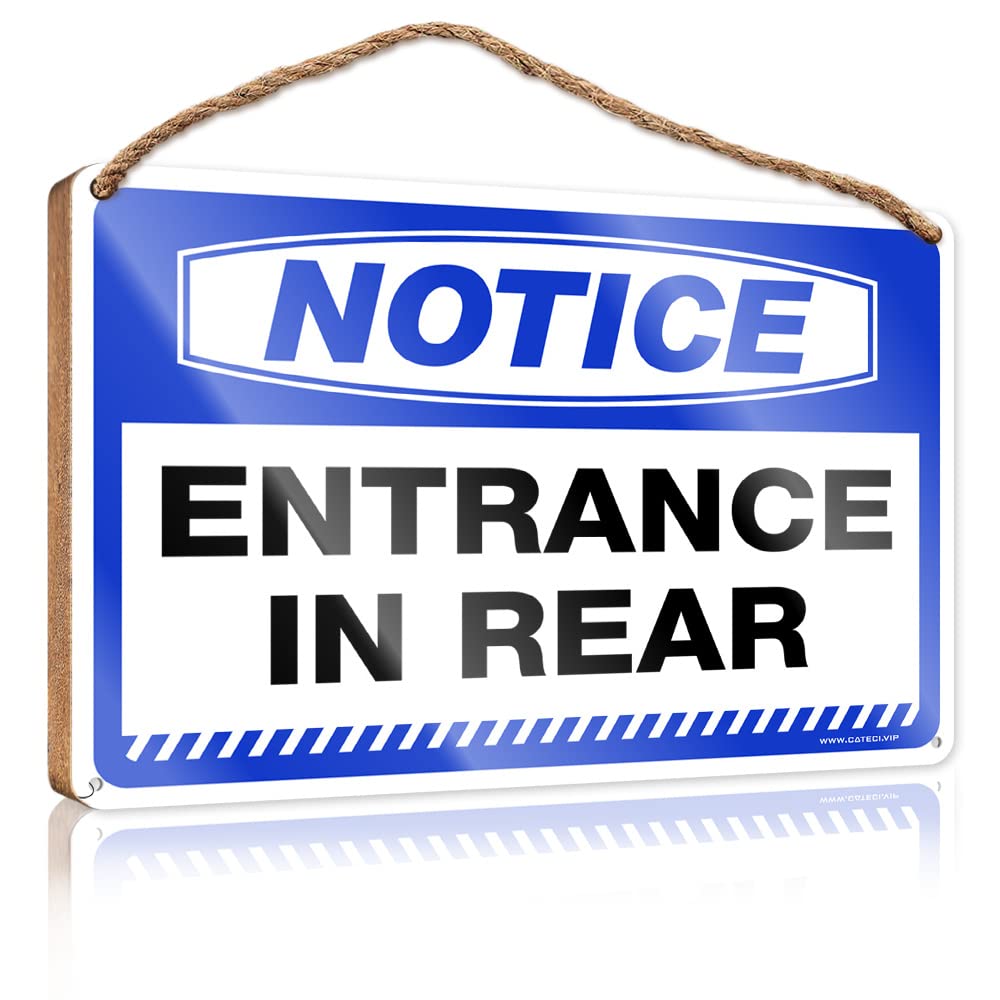 Funny Signs For Office Notice Entrance In Rear Wooden Sign(20X30CM)