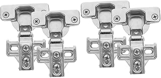 TEHAUX Cabinet Door Hinge Glass Door Hinge 4 Pcs Hinge Corner Cabinet Abs Silver Short Arm Kitchen Cabinet Door Hinges Cabinet Hinges Cabinet Door Hinge DTC Cabinet Hinge