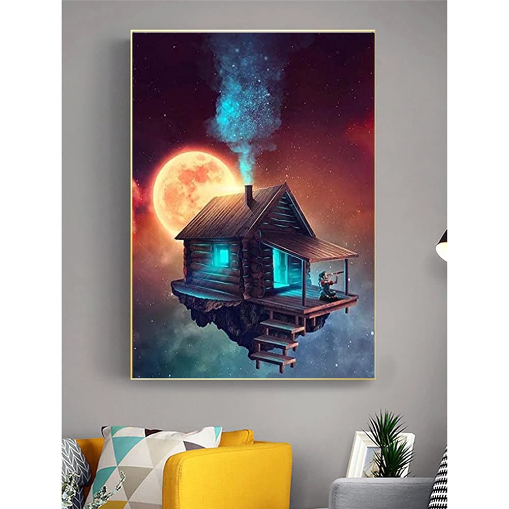 Peinture diamant maison fantaisie en mosaique 5D pour illuminer votre chambre