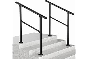 LOVMOR 2-Pack 3-Step Railing for Steps Outside