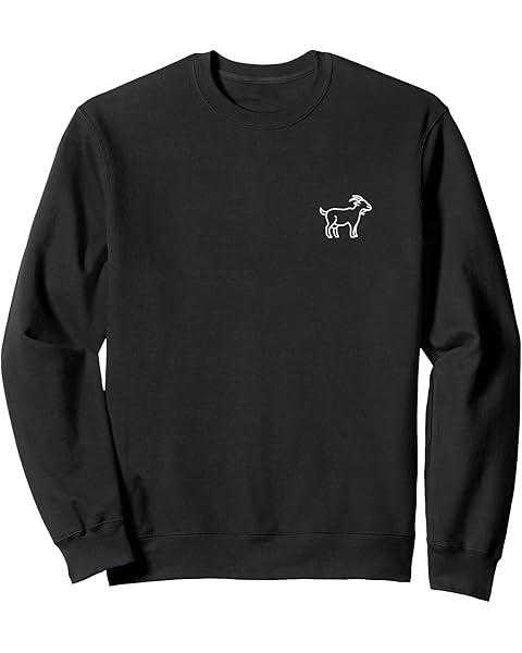 Goat Animal Badge Patch Line Art Icon Outline Gift Sweatshirt