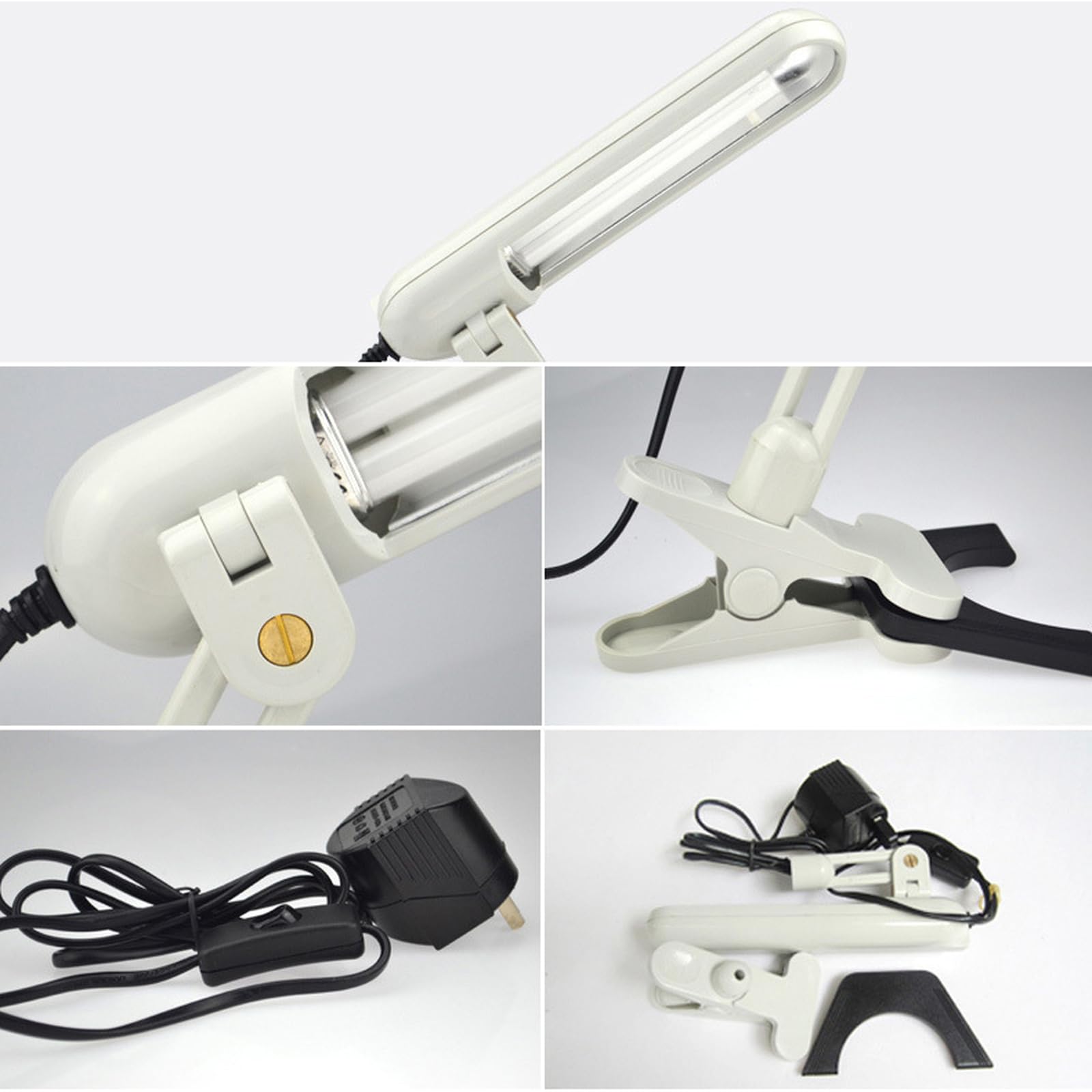 Lampe de photothérapie UVB pour la peau et le corps – Lampe de traitement à domicile à clipser avec minuteur Couverture de 48 cm² Comprend des lunettes – Design portable sûr et facile