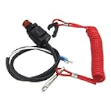 WPJCS Engine Stop Switch, Universal Boat Outboard Kill Switch Lanyard with Safety Tether Cord