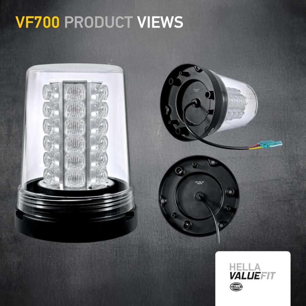 HELLA VALUEFIT 2XD 357 958-121 LED-Blitz-Kennleuchte VF700 LED Clear Lens