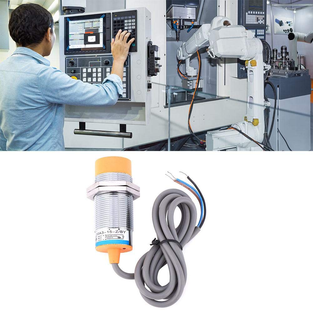 JYIO® LJ30A3-15-Z/BY 5 Stück Induktiver Näherungsschalter, 6-36VDC 3Wire PNP NO, Berührungsloser Schalter, Automatisch, Messing, 1-Weg, Durchsteckmontage, Arbeitskontakt, -30°C bis +65°C