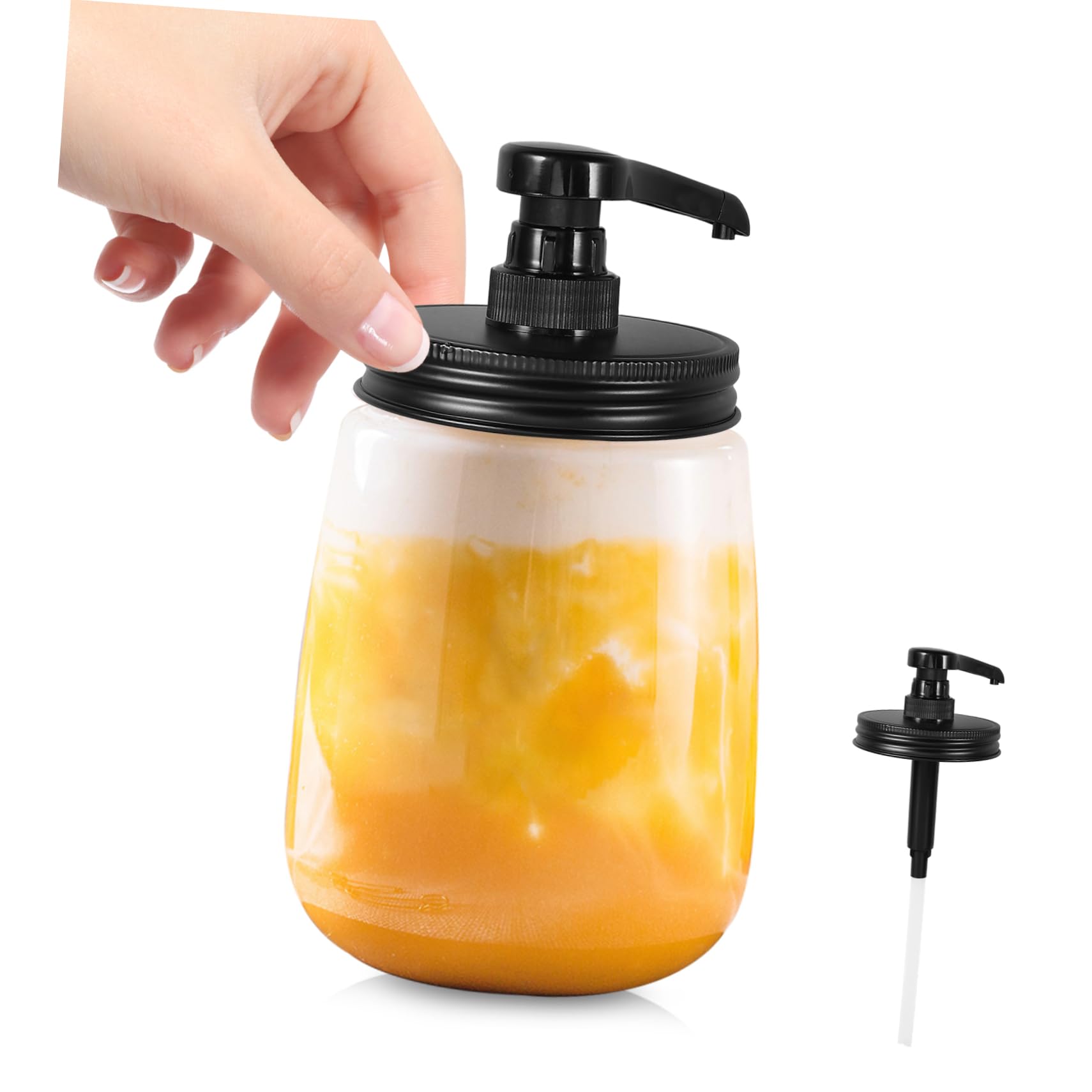 PRETYZOOM 5pcs Condiment Dispenser Pump Replacement Syrup Pump for Home Kitchen Bathroom