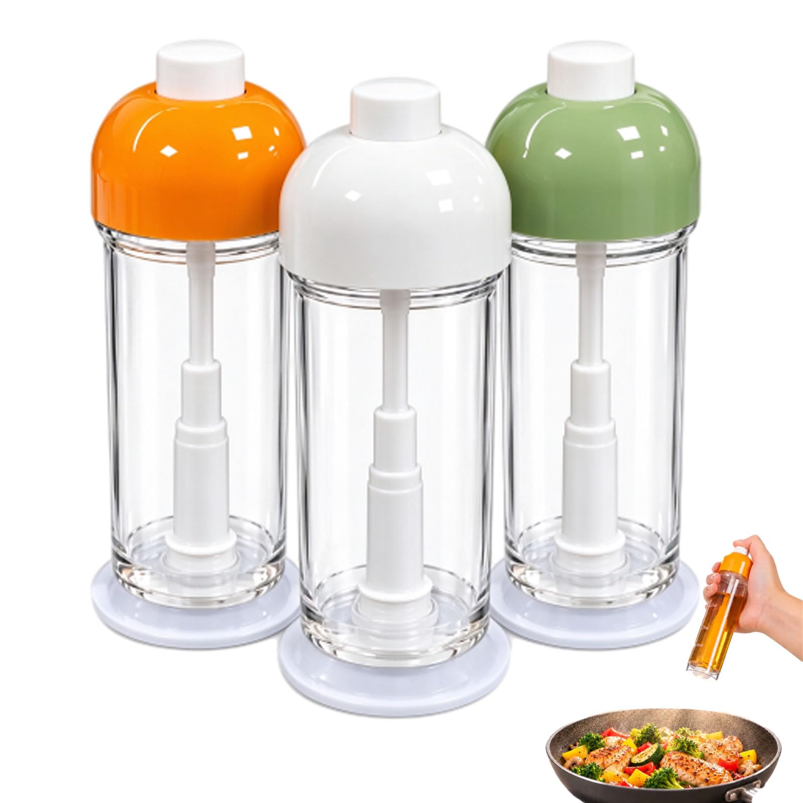 Oil Sprayer for Cooking, Precision Oil Sprayer for Cooking, Vertically Downward Spraying Oil Dispenser, Vertical Spray Oil Dispenser, Fine Mist Mister for Air Fryer, Salad, BBQ & Kitchen-YY，3PCS