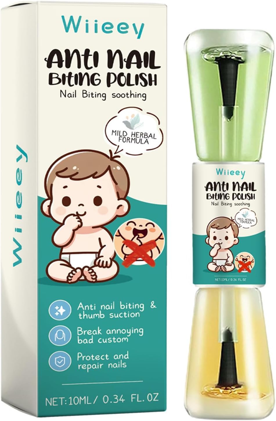 MEITREND Anti Nail Biting Polish - Stop Nail Biting - Nail Biting Prevention for Teenagers & Adults - Stop Nail Repair Clear Varnish - Nail Care Bitter Taste Safe Natural Plant Extract