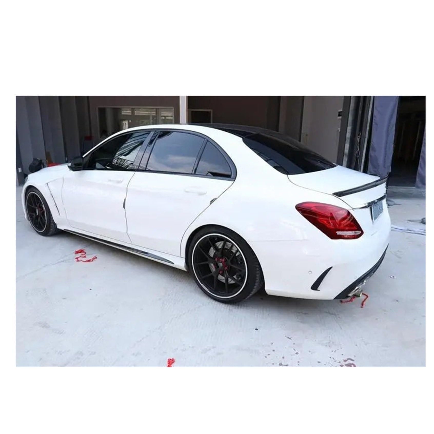 Spojlery tylne Do Benz W205 C180 C200 C260 Skrzydło spojlera | 2015-2019 C300 C43 C63 Body Kit Modernizuje Splitter Boczna Dokładka Dekoracyjna Pokrywa