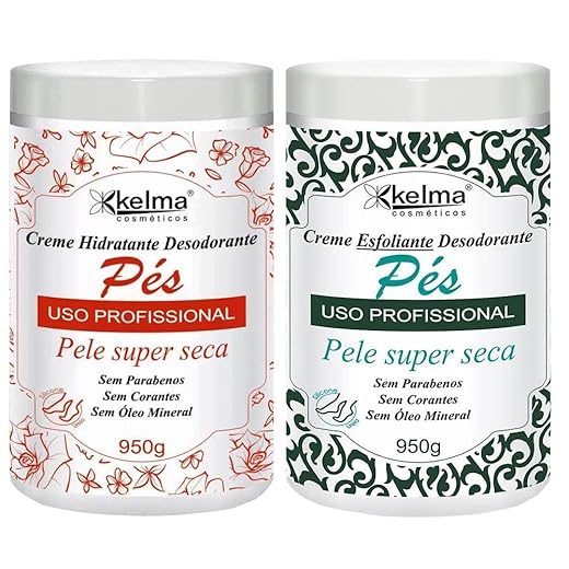 Kit C/02 Cremes Para Pés Kelma (Hidrat.+Esfoliante) - 950g