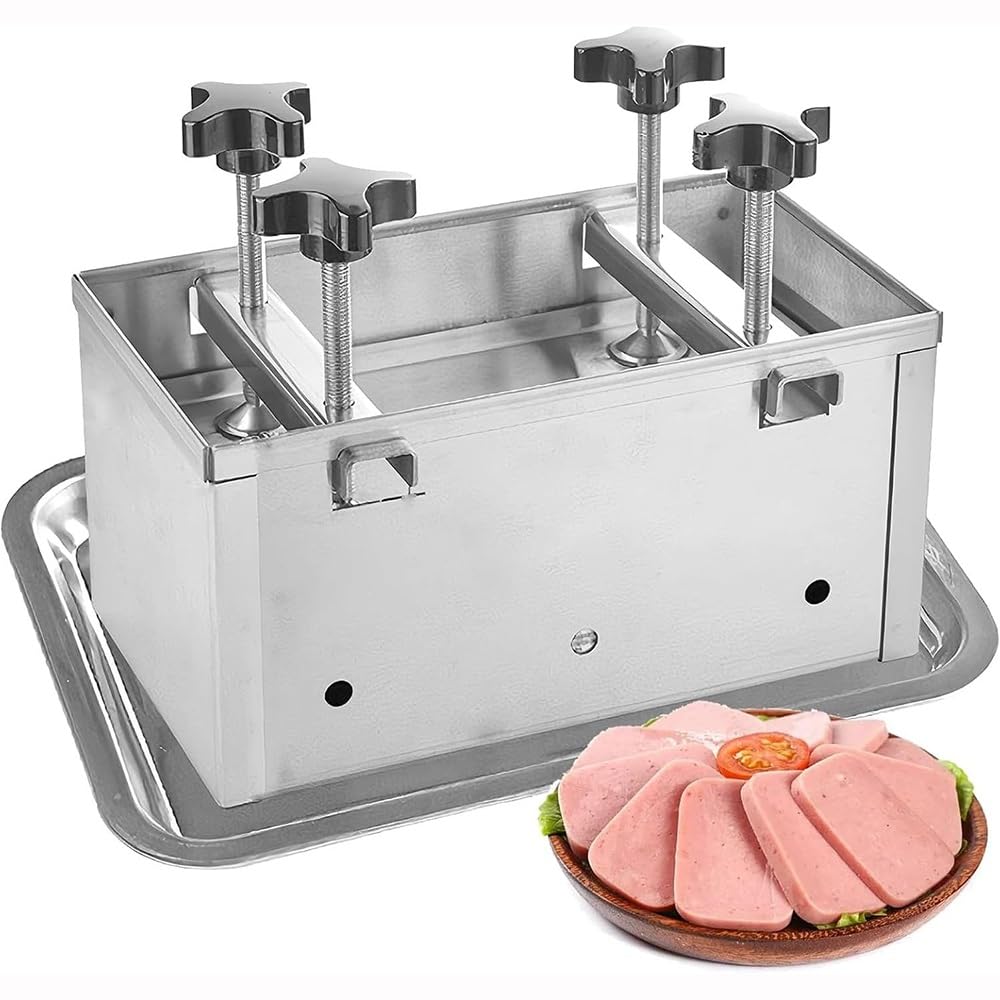 WYWY Stampa per Carne 3kg, Pressa per Prosciutto con Doppia Vite di Pressurizzazione, Stampo per Carne per Pranzo Casalinga e Hamburger per BBQ, Slider e Carni Ripiene