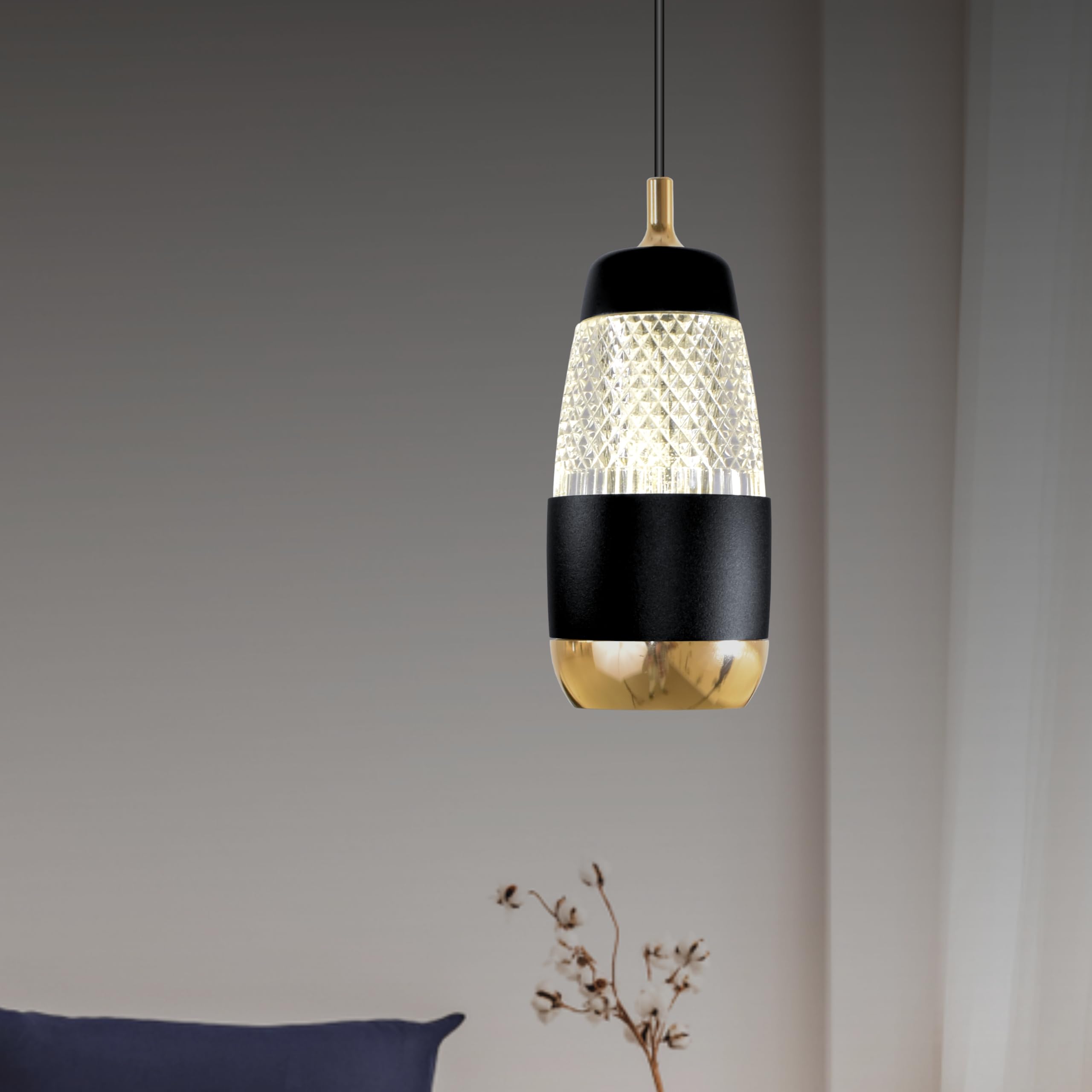 Smartway ®- 8 Watt, Pendant Light, Hanging Light, Ceiling Light for Living Room, Bedroom (Natural White)