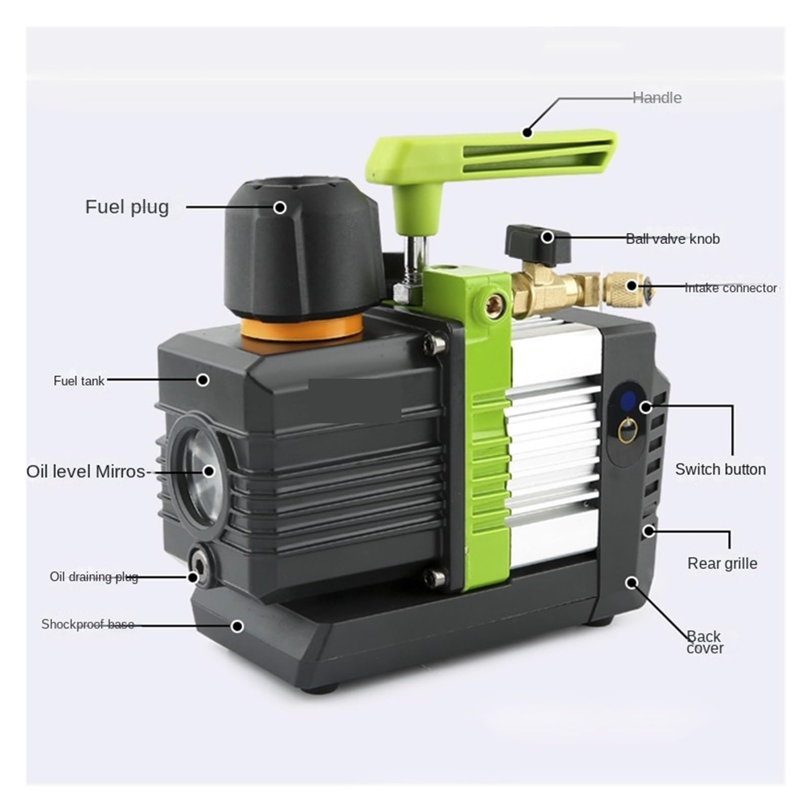 Vakuumpumpe ST-M2S Vakuum-Vakuumpumpe mit starker Saugkraft, explosionsgeschützt, 1,5 l, kleine intelligente Vakuumpumpe, bürstenlose Motorpumpe, 60 Mikrometer