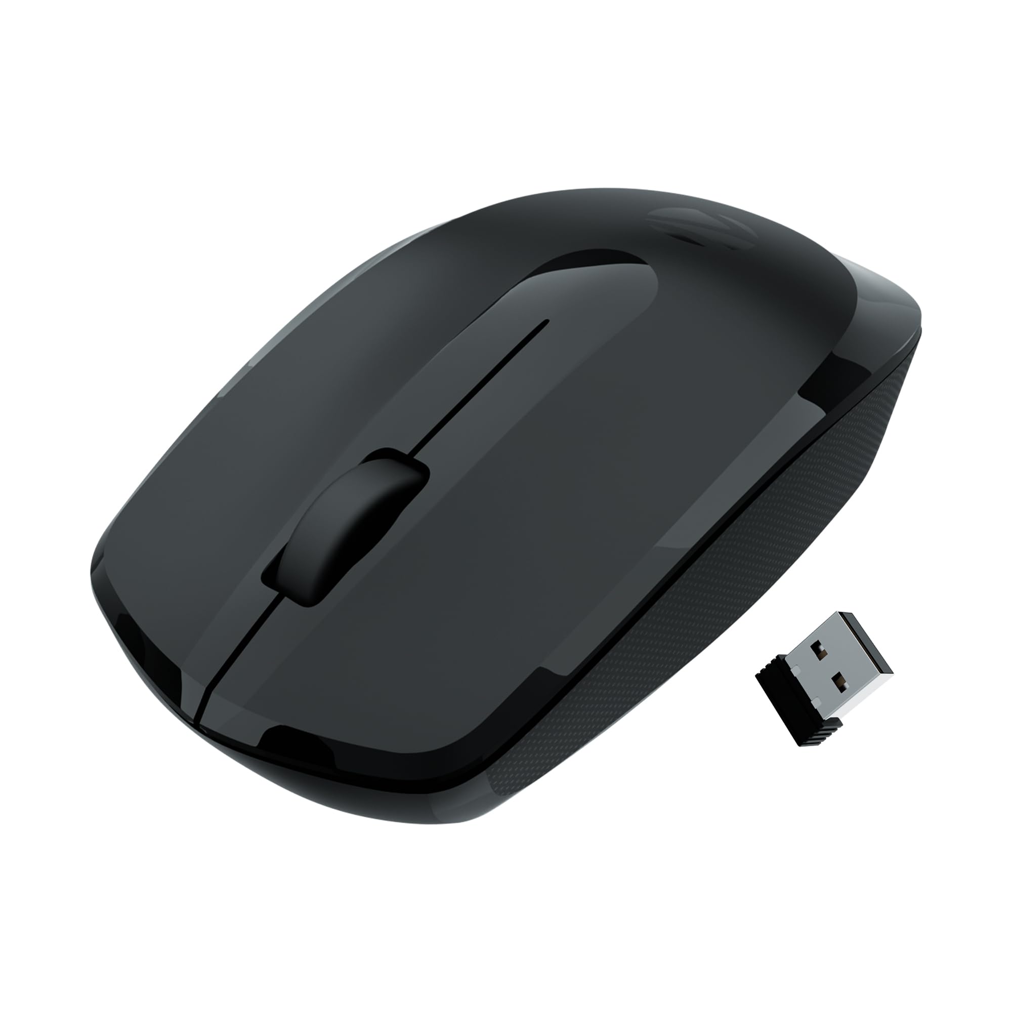ZEBRONICS Wireless Mouse, 2.4GHz, 3200 DPI, 3 Buttons, Comfortable & Ergonomic, USB Nano Receiver, Power-Saving Mode, Works on Most Surfaces, for Mac | Laptop | Computer (Freego, Black)