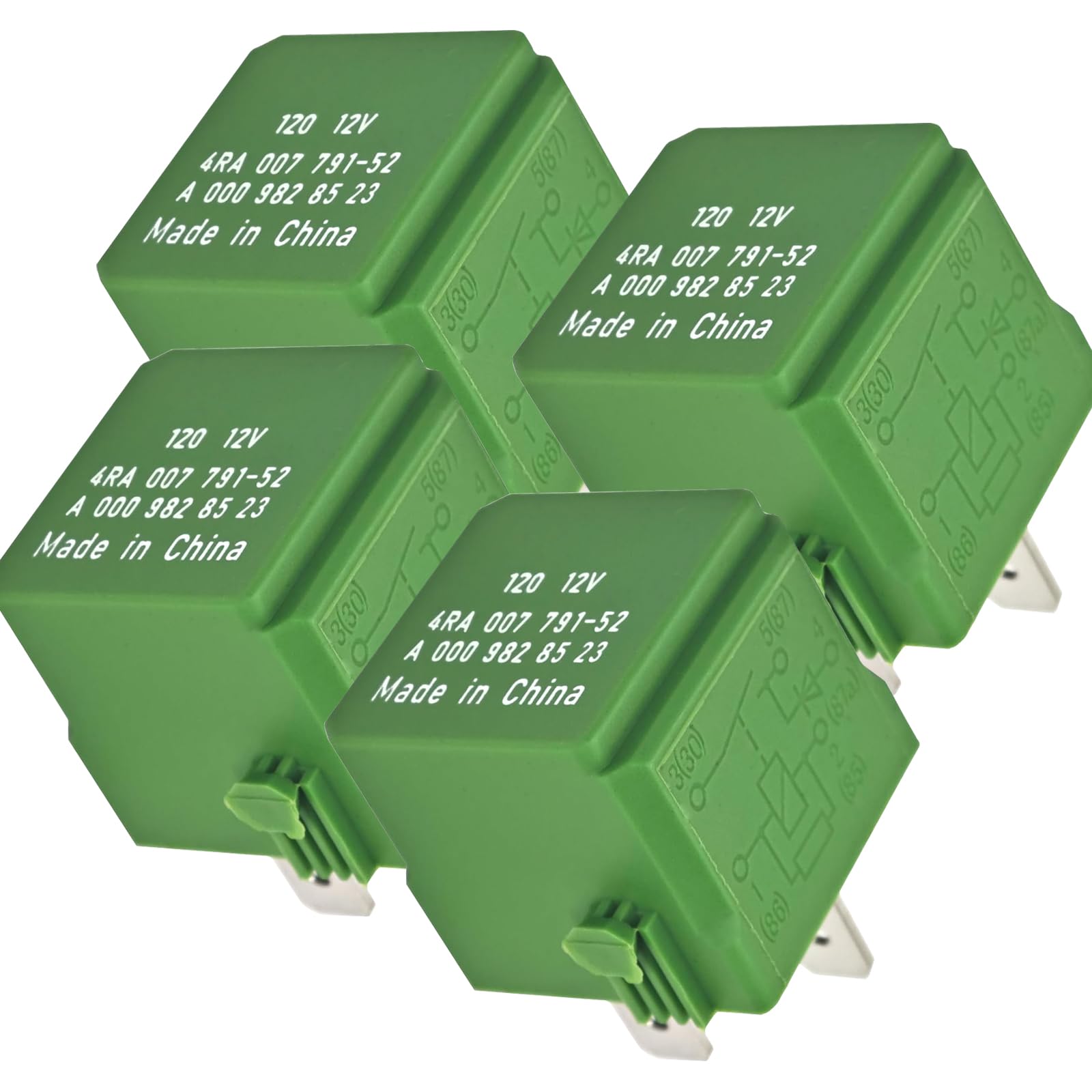 Relais vert 12V multi-usage Mercedes, pack de 4 pour maintenance circuit électrique - 6