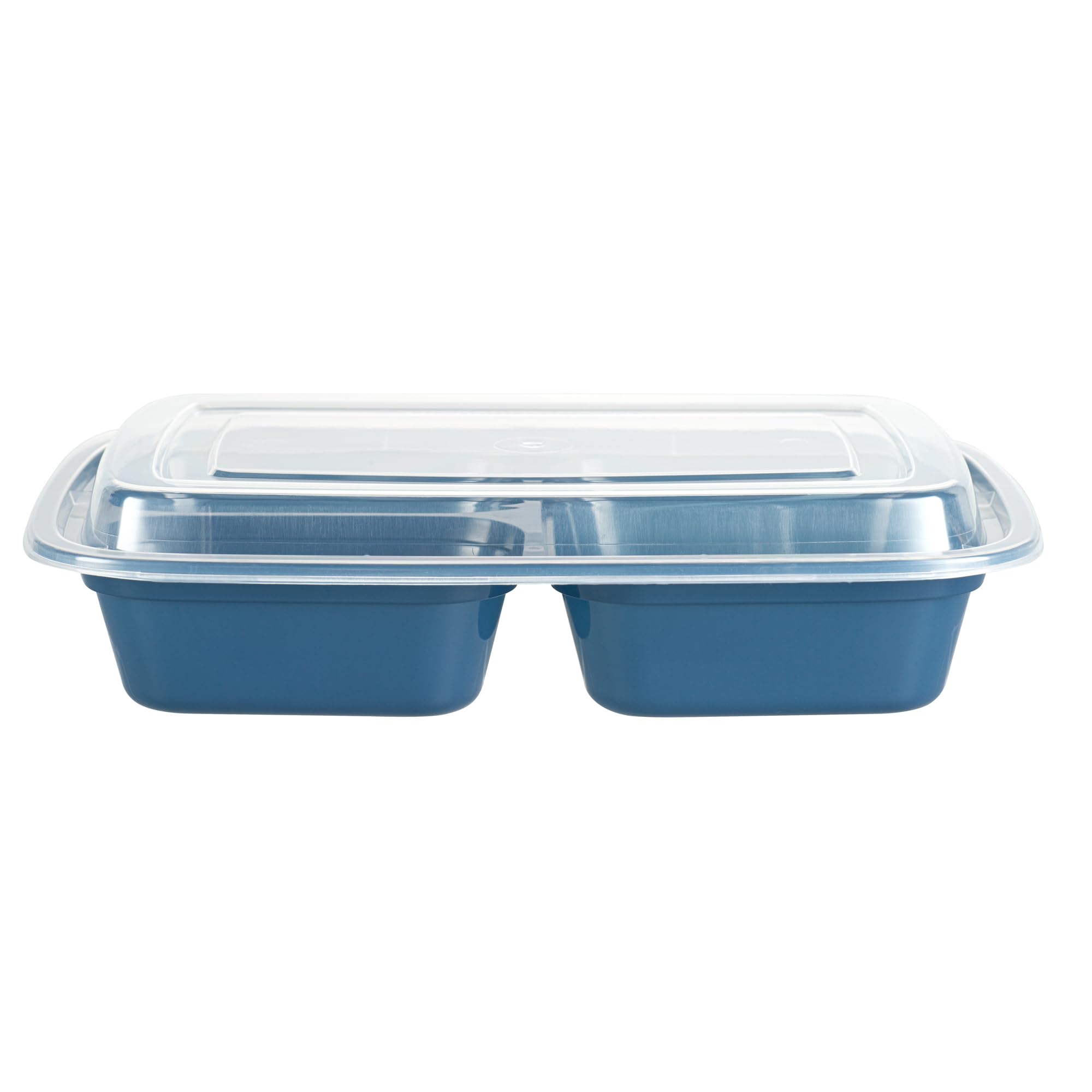 Restaurantware Asporto - Cajas para llevar con compartimentos de 26 onzas, 100 recipientes de preparación de comidas para microondas, 3 compartimentos, con tapas de plástico transparente, recipientes