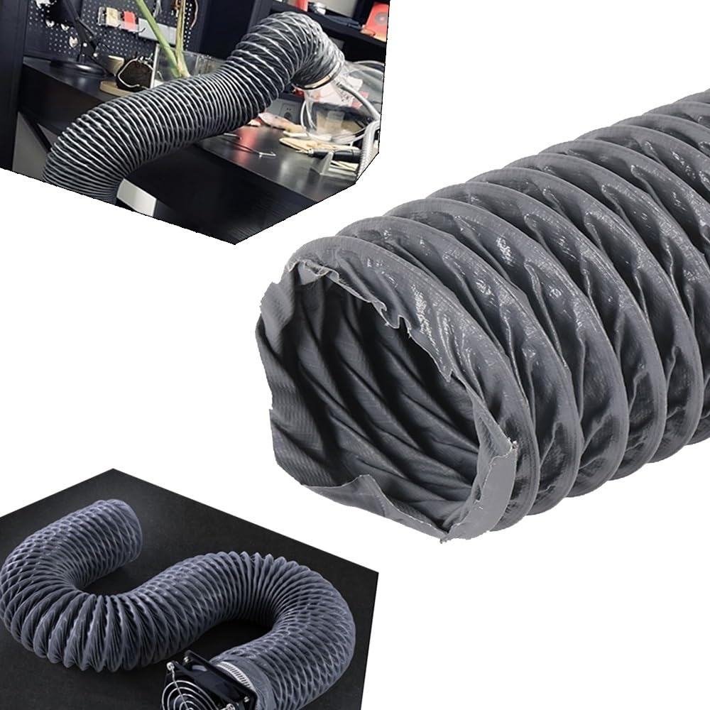 Tubo flessibile in nylon per asciugatrice, per cucina, bagno e serra, da 5 a 6 pollici, dimensioni: 8 m, lunghezza 125 mm di diametro