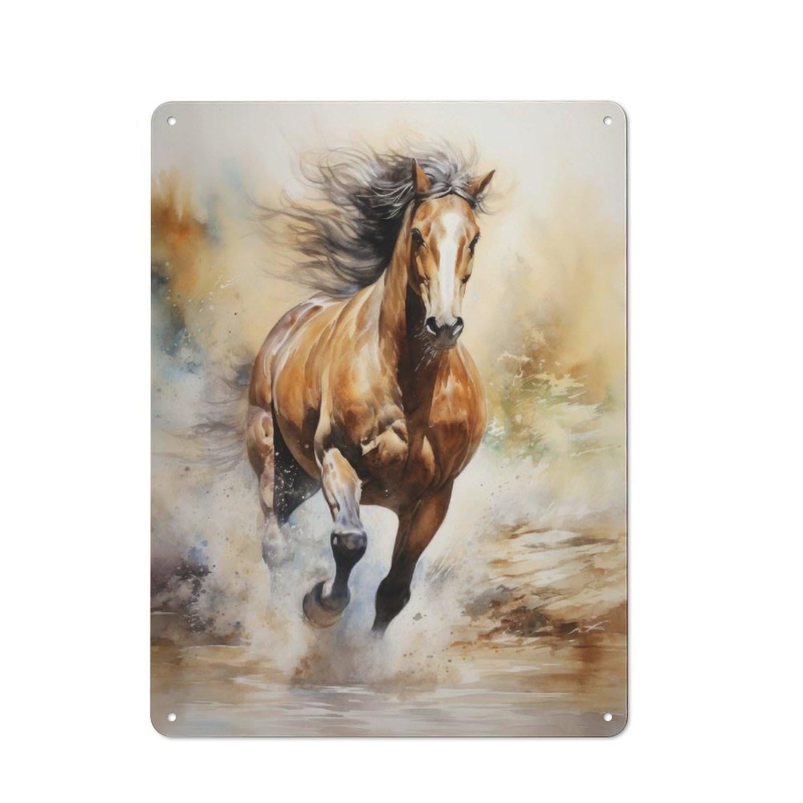 Horse Art Vintage Metal Sign 40x30cm, Nostalgic Pub Wall Decor for Pub, Home Bar, Shed Or Man Cave
