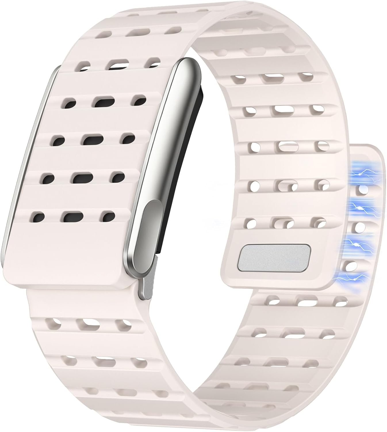 Silicone Magnetic Sport Strap Compatible with Whoop 5.0 Bands, Adjustable Breathable Replacement Wristband Bracelet, with U-Shaped Frame, Men Women, for Whoop Band 5.0 One/Peak/Life/MG