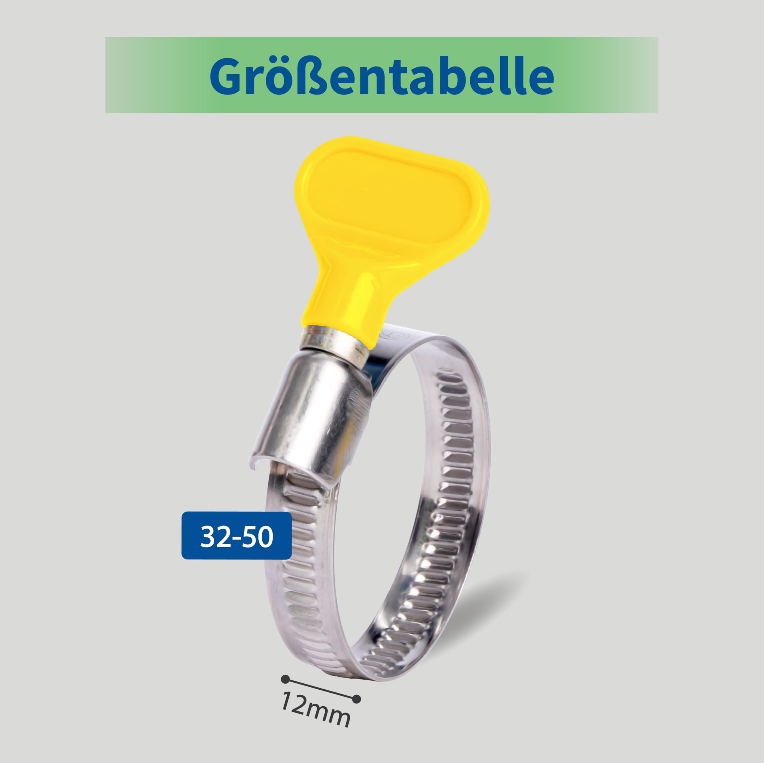Zacisk ze stali nierdzewnej 32-50 mm, 10 sztuk, regulowany kołnierz ze stali nierdzewnej, metalowy zacisk zaciskowy do basenu, ogrodu, hydrauliki