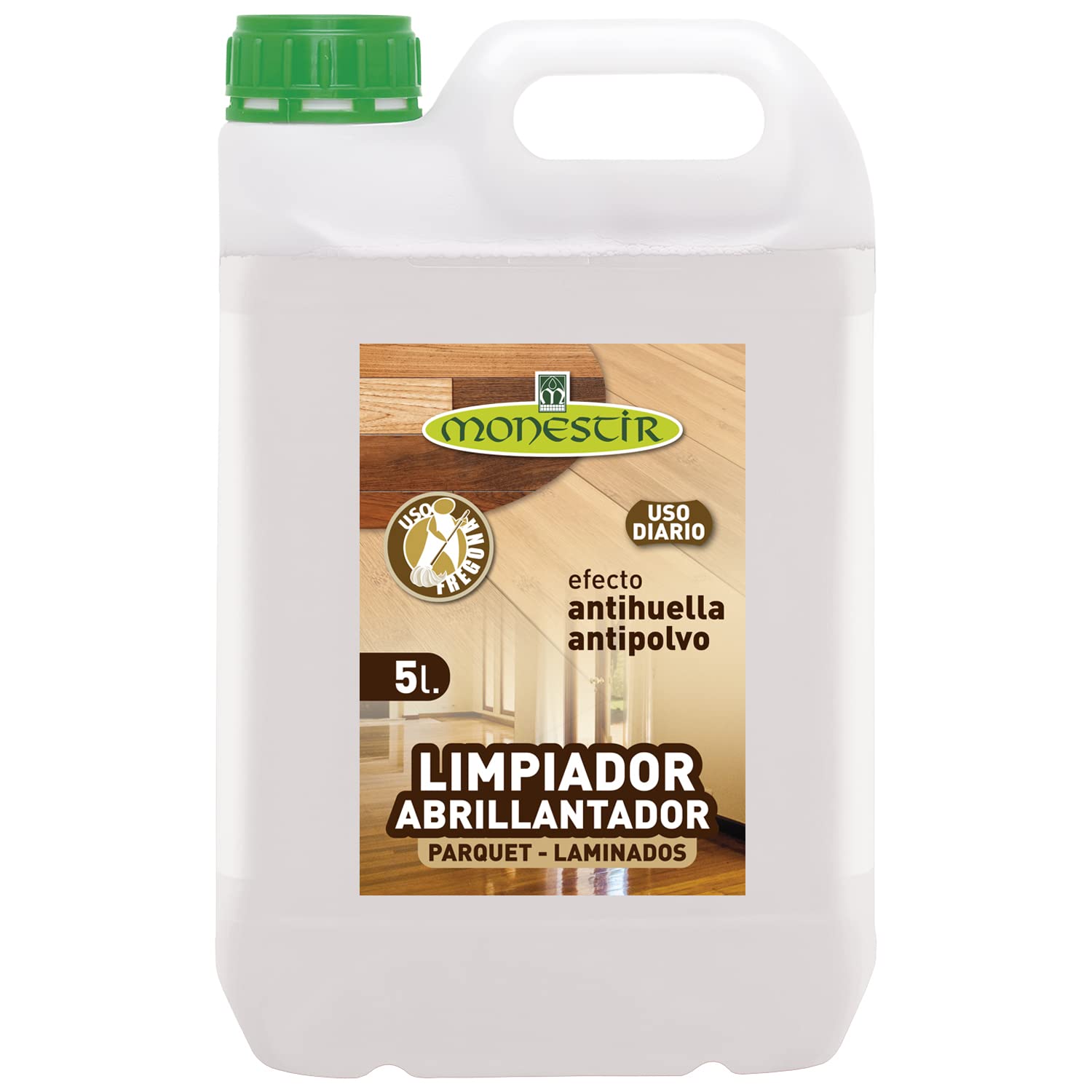 MONESTIR - Limpiador Abrillantador para Parquet y Laminados - 5 Litros