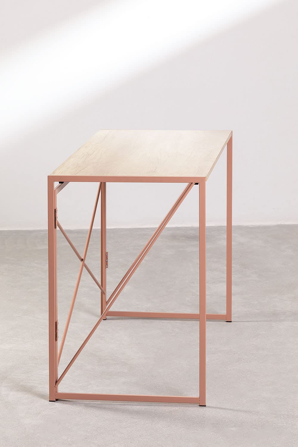 SKLUM Escritorio Plegable Rectangular en MDF y Metal (100x50 cm) Andra MDF - Metal Maquillaje