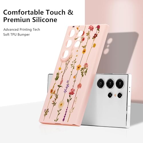 Vista 327 de ZTOFERA Funda protectora delgada para Samsung Galaxy S21 FE 5G, bonito diseño de flores para niñas y mujeres, funda protectora delgada para Galaxy