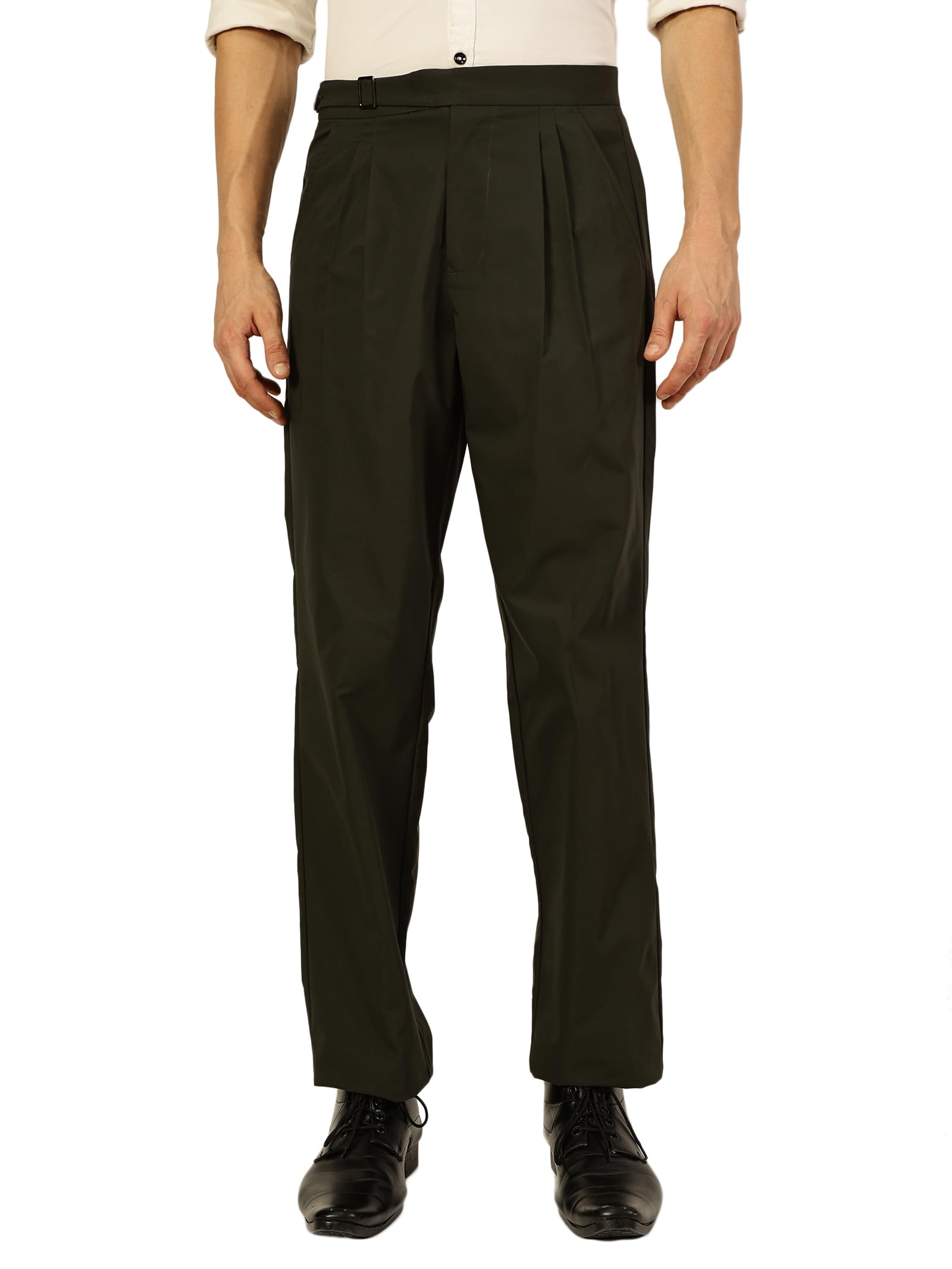 thomas scott Men's | Solid | Light Weight | 4 Pocket | Mid Rise | Regular Fit | Polyester Blend | Button Waist | Trouser | Pants-picture-20