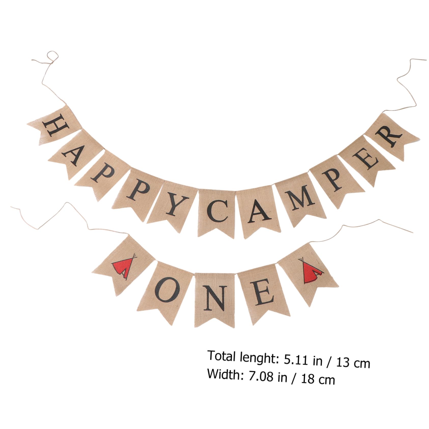 2pezzi Burlap Banner Decorazione Bandierine Per e Accessori Festivi e Chic
