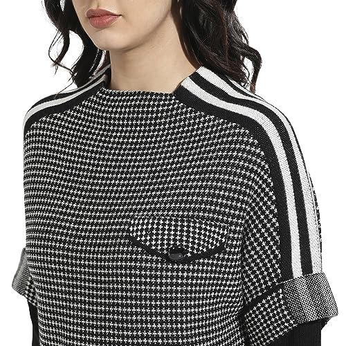 Image of PINACOLADA Women's Solid Ribbed Cropped CardiganFor Casual Wear | V Neck | Long Sleeve | Wool Sweater Crafted with Comfort Fit for Everyday Wear