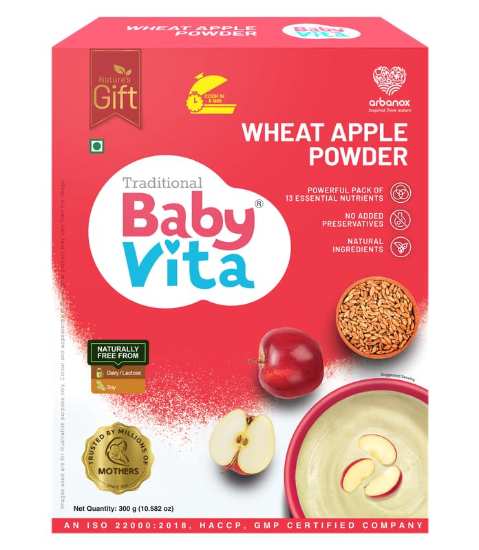 Arbanox Wheat Apple Powder Mix | Nutrient-Rich Blend for Little Ones | No Added Chemicals |No Added Salt |Free Of Preservatives | Easy-to-Prepare Cereal Option |300 gms (B0DGXB6M2X) Amazon Price History, Amazon Price Tracker