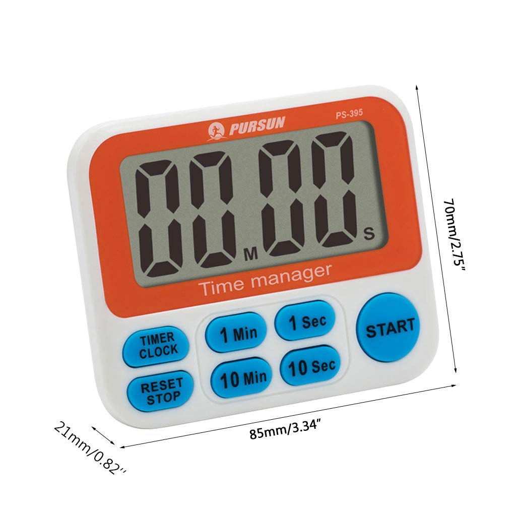 Cyfrowy czasomierz kuchenny budzik magnetyczny stojak duże cyfry LCD z magnesem stojak wiszący hak timer dla dzieci różowy