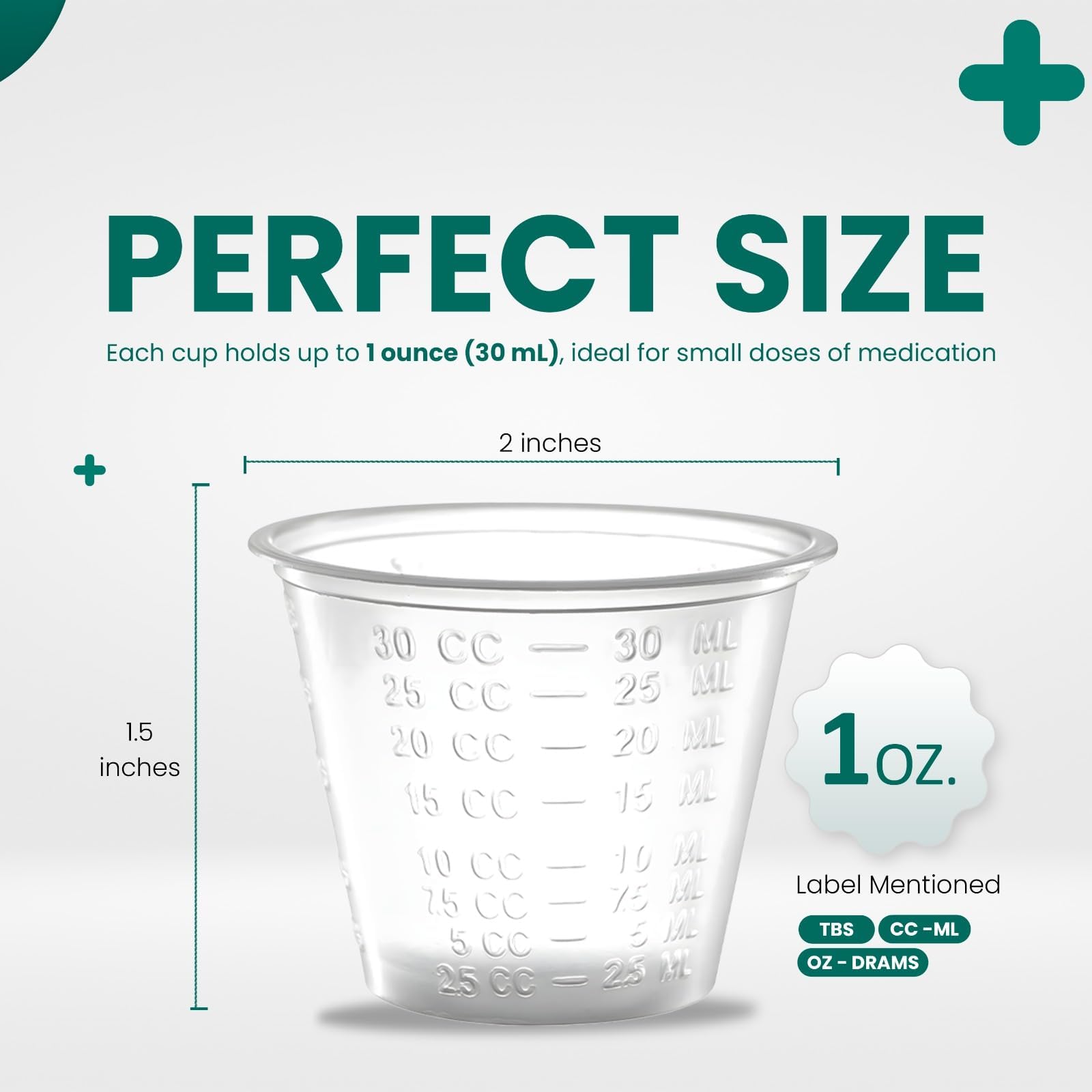 300 Pack Plastic Medicine Cups Disposable 1 oz, Plastic Med Cups Disposable 1 oz, Disposable Medicine Cups 30ml, Plastic Pill Cups Disposable for Medical Purposes, Resin, Epoxy, DIY, Paint