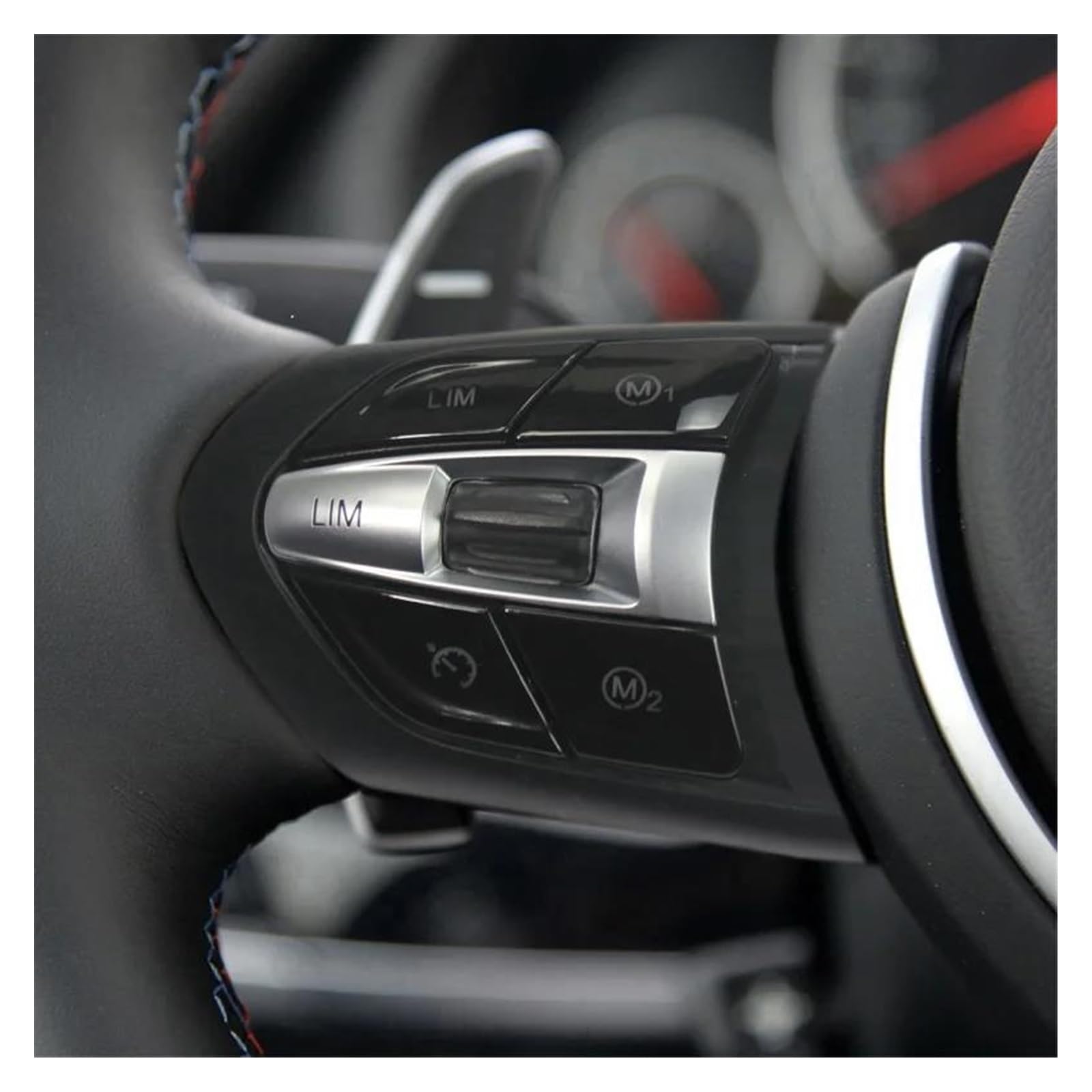 Pegatinas para cubierta central de consola central Para M5 M6 X5M X6M F85 F86 F15 estilo de coche Stee para anillo rueda botón interruptor decoración cubierta pegatina para M para accesorios deportivo