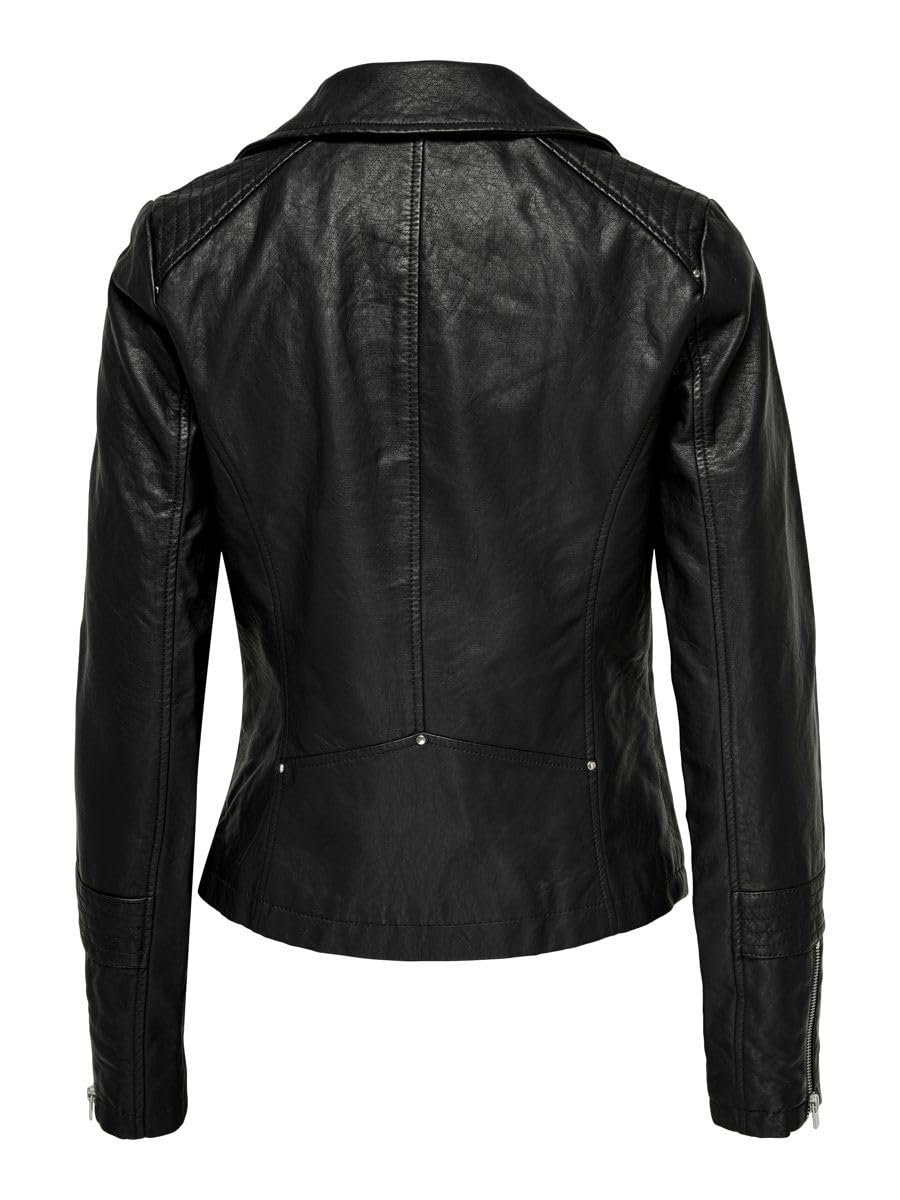 ONLY Damen Onlgemma Faux Leather Biker Petit OTW Fn Kunstlederjacke