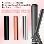 SAOSA 1 1/2 pouce de fer de curling, très longue grande coiffeuse barrique pour cheveux longs, 1.5" La baguette de curling en céramique avec pince pour les vagues de soufflerie rebondissante, outil de voyage double tension jusqu'à 450°F, noir