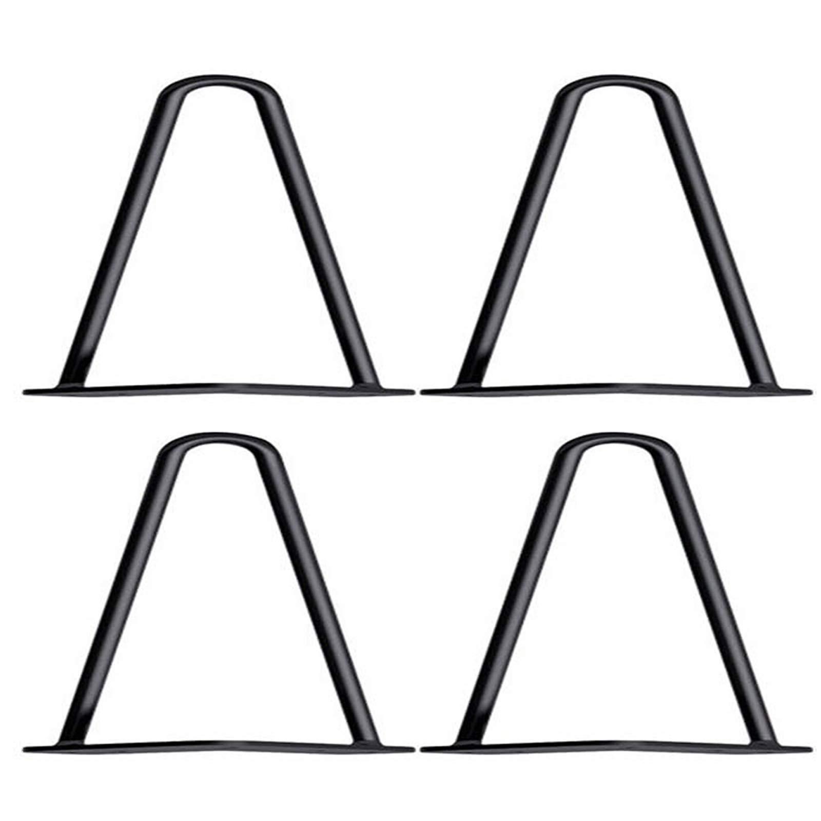 4 inch 10cm Metal Furniture Legs Hairpin Table Leg Black Steel 2-Pin Sturdy for Cabinet Sofa Wardrobes TV Stand DIY Furnitures,10mm Thickness Heavy Duty Industrial Feel (4pcs) — image 1