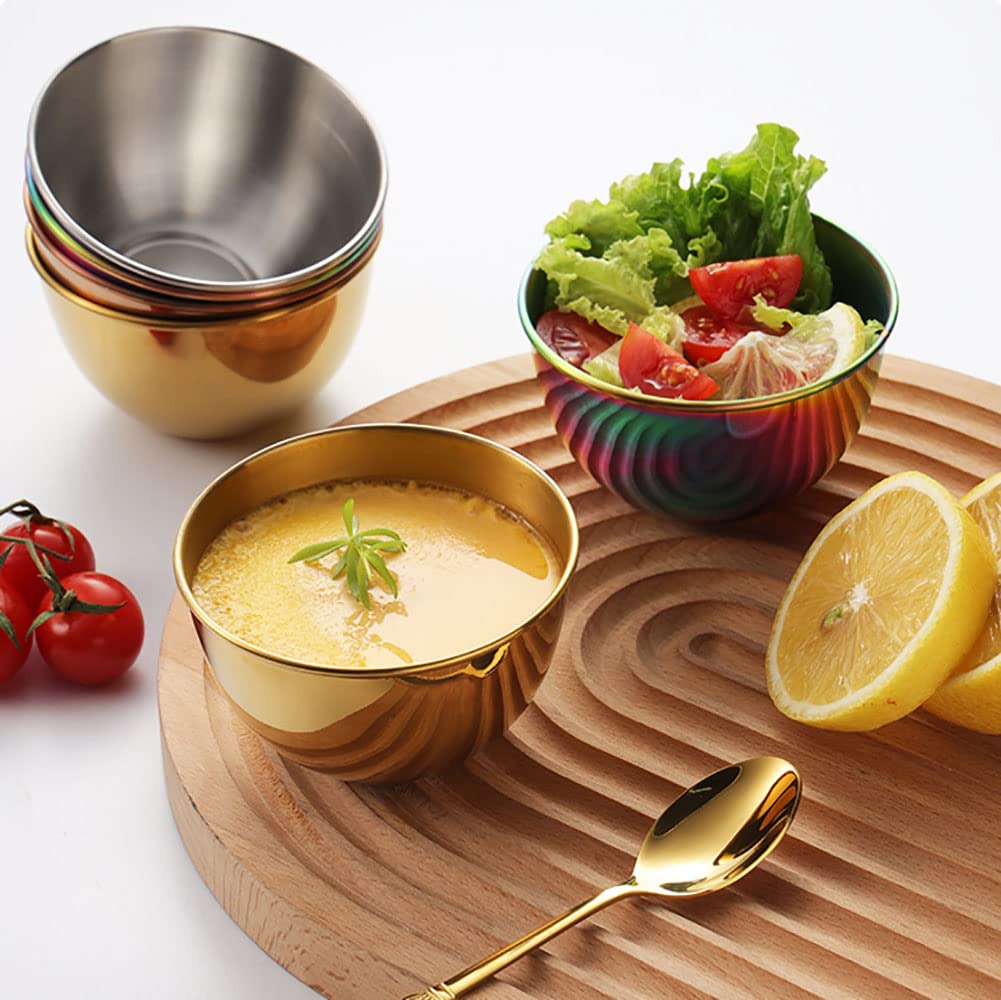 OMISTAR 20 Stück Edelstahl Dip-Schälchen, 57 Ml, Mini – Für Saucen, Gewürze, Zutaten, Stapelbar